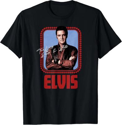 Elvis Presley Official Rock N Roll Script T-Shirt