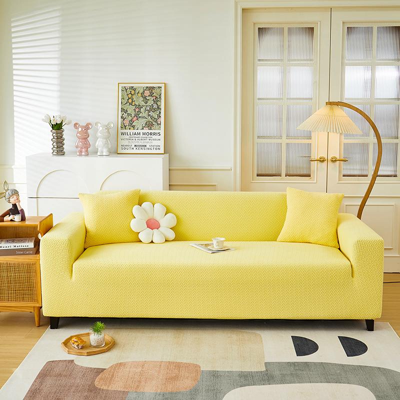 1pc Jacquard Elastic Sofa Slipcover Adjustable Non-slip Stretch Sofa Cover Home Living Room Sofa Protector Cover Home Decor