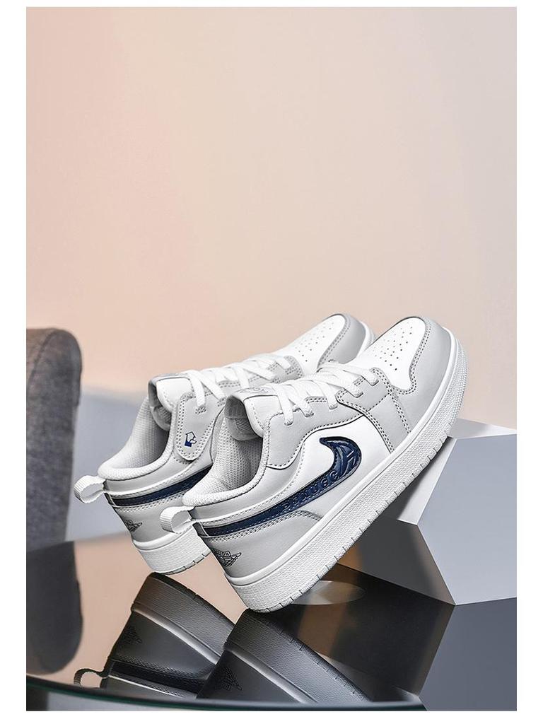Unisex Kids' Autumn Velcro Sports Sneakers - White Casual Style