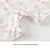 Infant Floral Short Sleeve Cotton Romper - Summer Thin Onesie