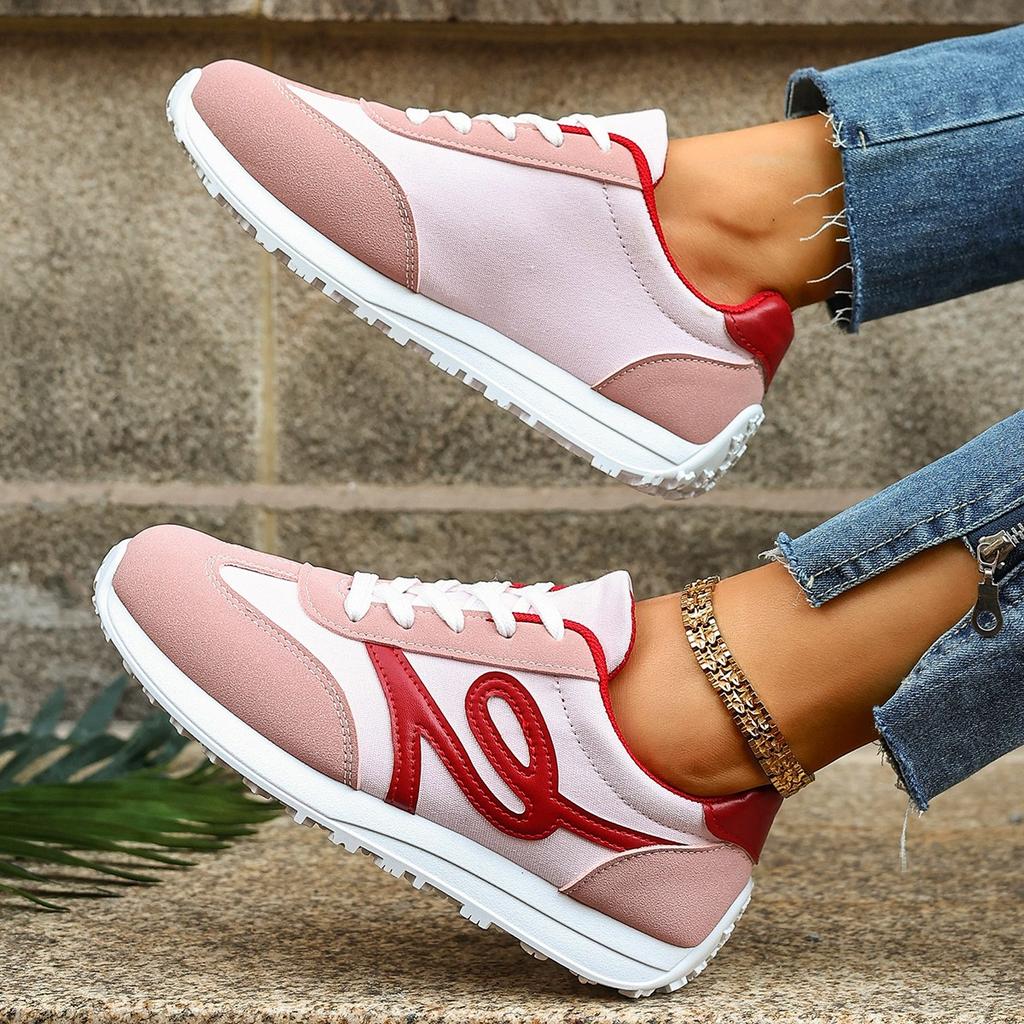 Fashion Women's Casual Sports Shoes - Rubber Sole Geometric Pattern, Low Cut Lace Up Design, Suitable for Wearing All Seasons size 36-42