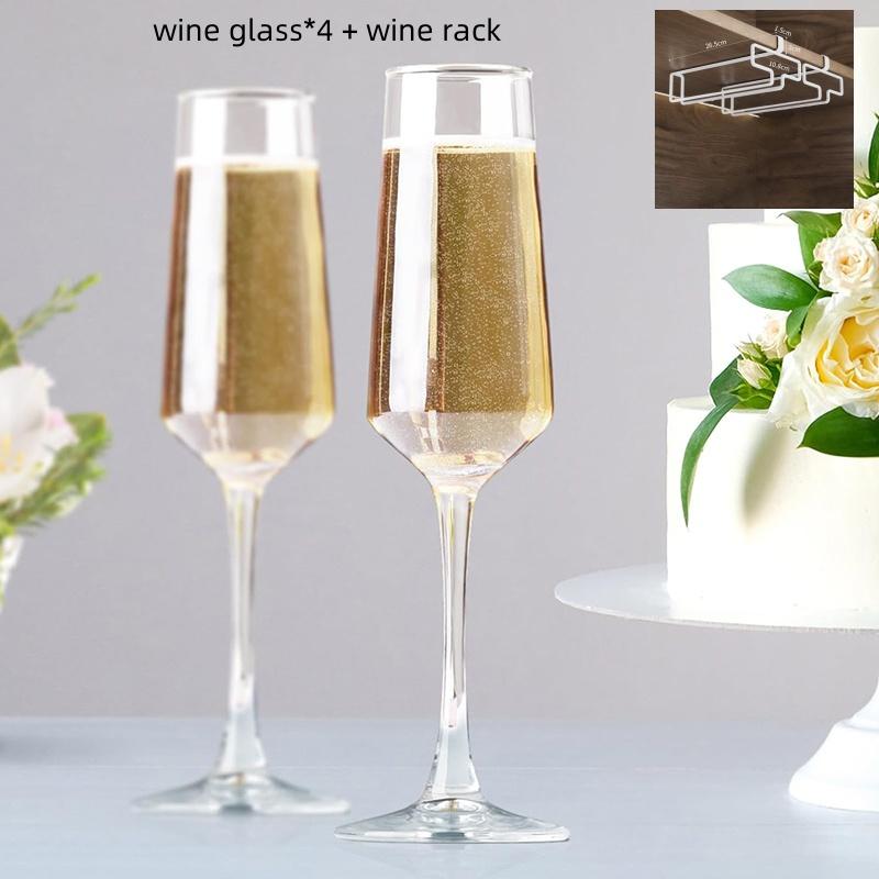 Wine Goblet Champagne Flute Wine Glass Set Wine Rack Wine Glass Home Glass For Wedding Parties Bar Picnics Flute Beer Mug