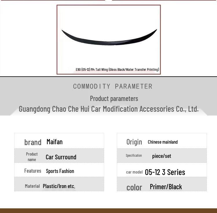 BMW 3 Series E90 Modified M4 Body Kit: M3 Front/Rear Bumpers, Grille, Hood, Side Skirts, Fenders (05-12 Models)