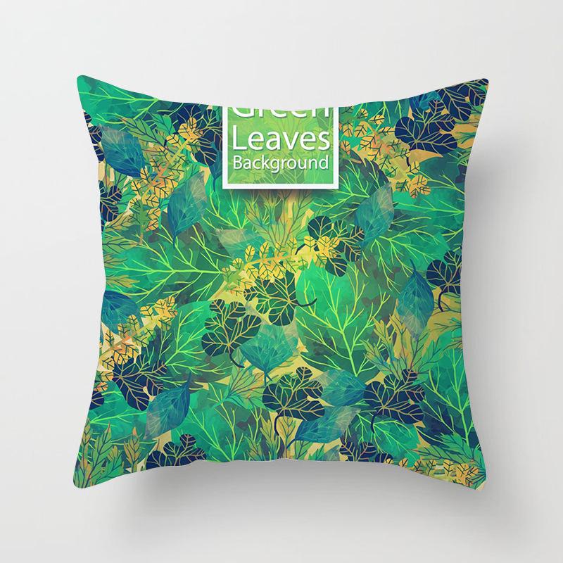 Ins Plant Flower Pillow Digital Printing Car Sofa Cushion Cover Shopee Home Soft Furnishings