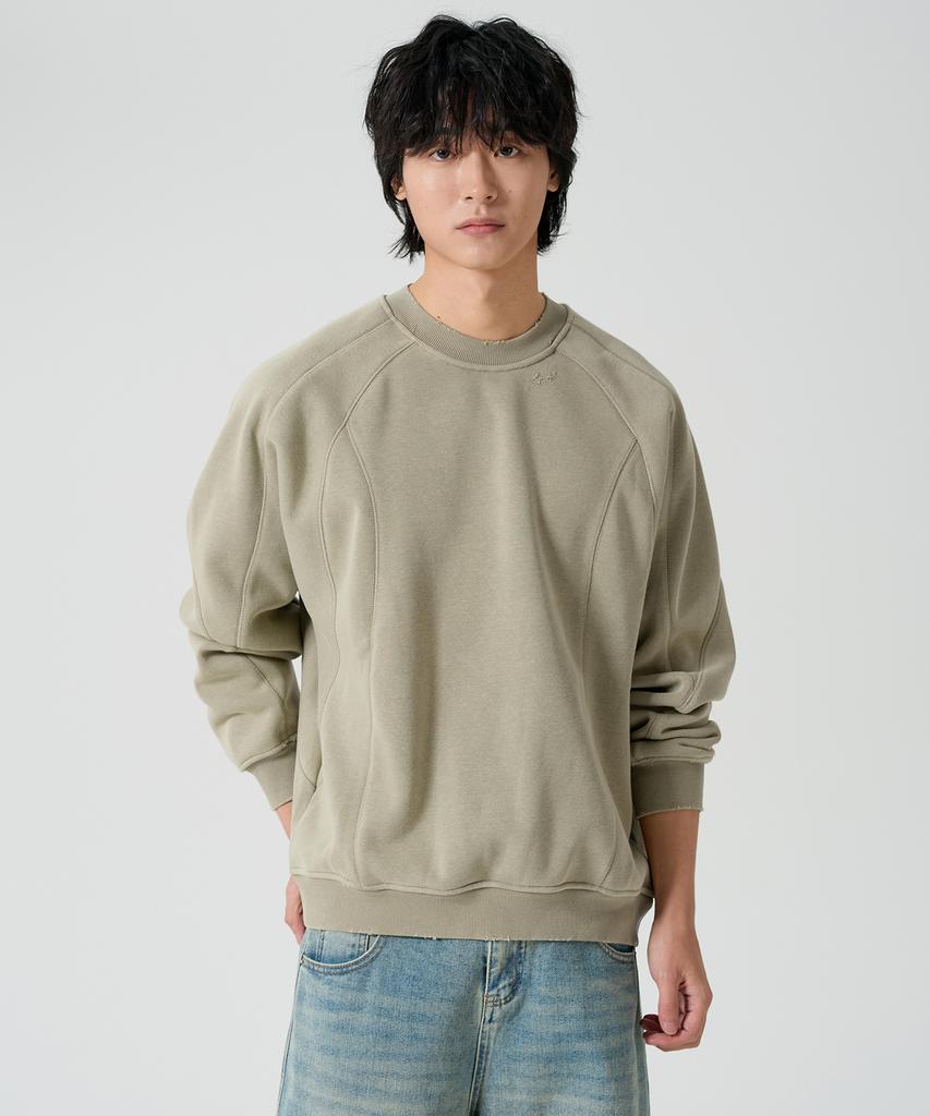 Ousa Pigment Raglan Brushed Sweatshirt 2 Colors