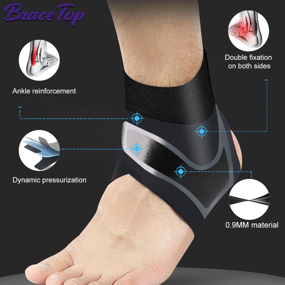 1 Pc Sport Compression Ankle Support Ankle Stabilizer Brace Tendon Pain Relief Strap Foot Sprain Injury Wrap Basketball Football