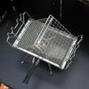 Portable Stainless Steel Folding Toaster Rack for Camping and Grilling