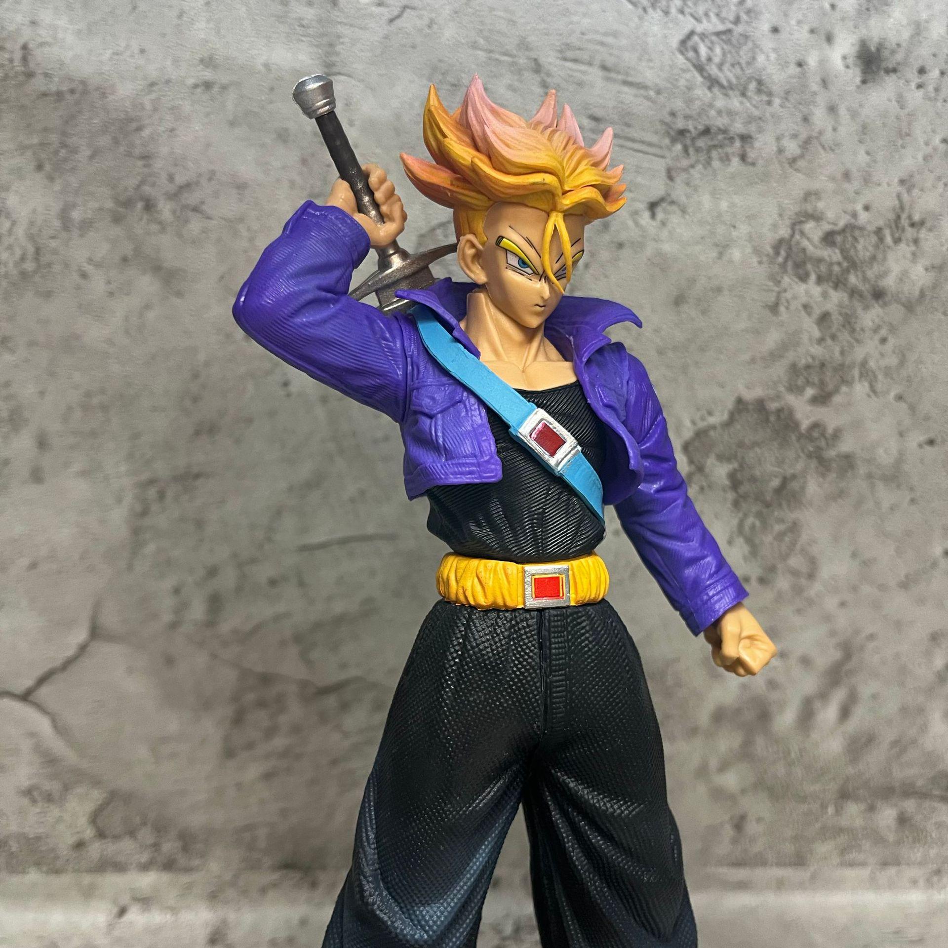 Dragon Ball Trunks Super Saiyan Double Head Figure Ornament Approx. 22cm