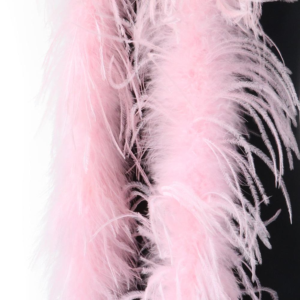 South African Ostrich Hair Top Performance Dress Raw Material Feather Top Diy Hat Scarf Down 2 Meters