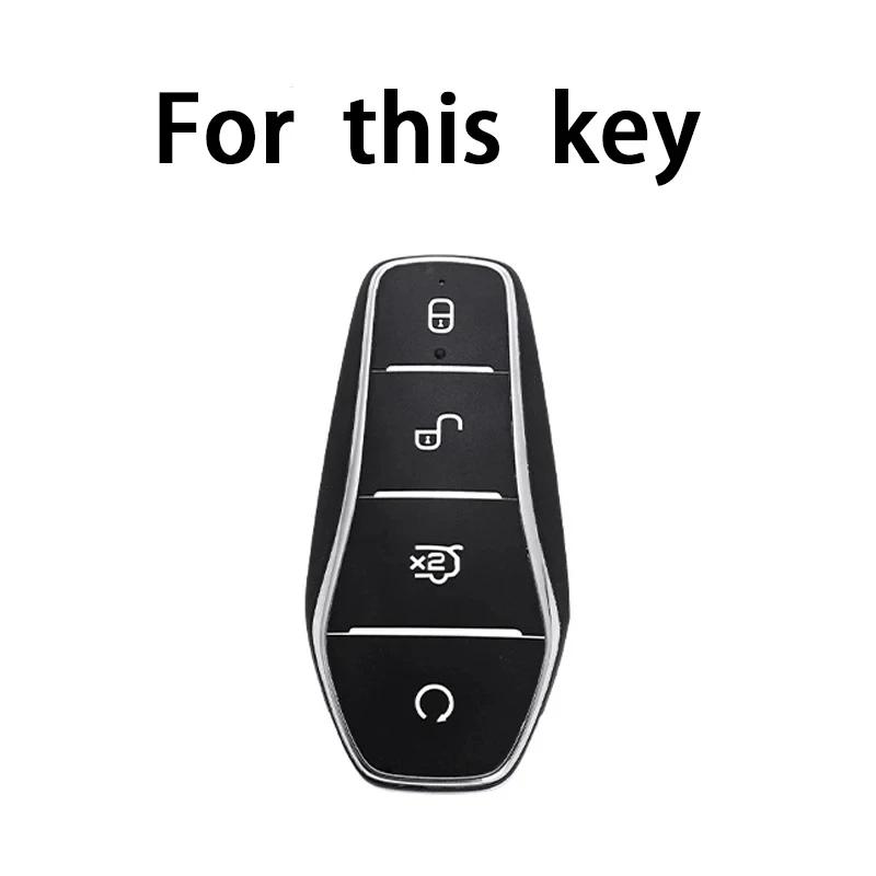 Styling Mouldings Car Key Case Cover For BYD Atto 3 Han EV 600 Yuan Dolphin E2 Song PRO Max Tang DM 2018 Qin PLUS 4 Buttons Auto