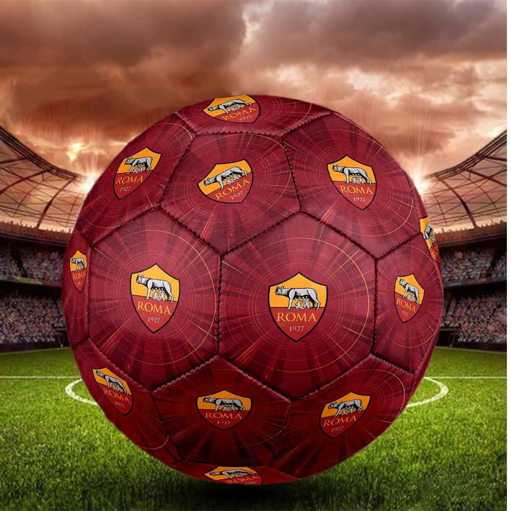 AS Roma Size 5 Football High Elastic Soccer Ball For Outdoor Competition Daily Training Play