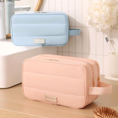 Large Capacity Waterproof Travel Cosmetic Bag Portable Multi-Layer Dry Wet Separation Toiletry Organizer for Women