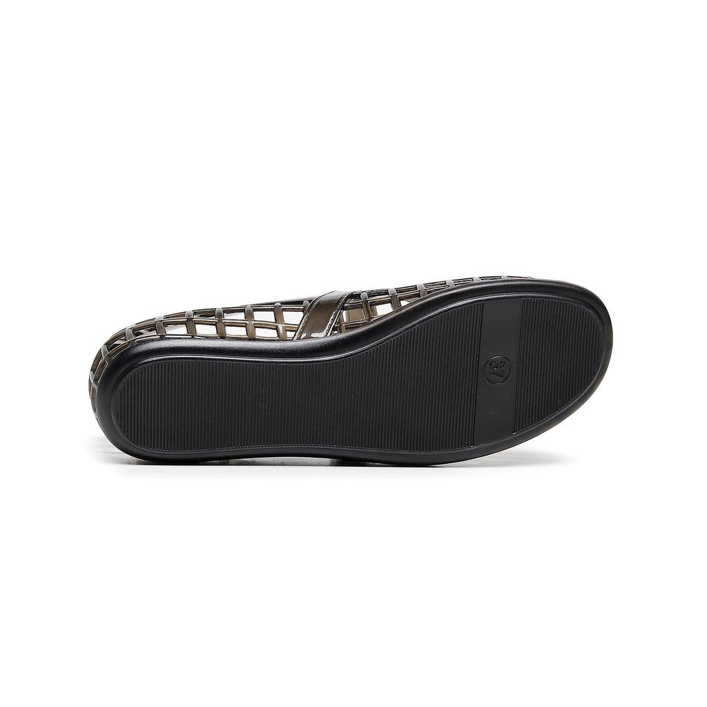 Transparent Hollow-Out Jelly Mary Jane Flats - Versatile, Breathable, Comfortable Toe Cap Shoes