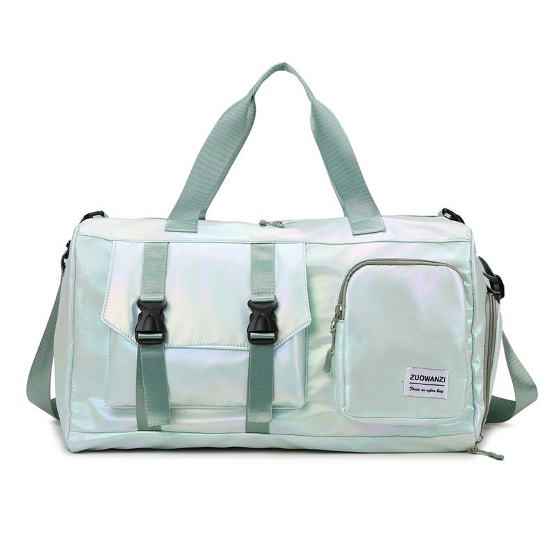 Women's Large Capacity Pearlescent Waterproof Swim Bag, Multi-functional with Wet/Dry Separation for Sports, Fitness, and Travel.