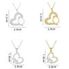 Hot Sell Heart Zircon Pendant Necklace Stainless Steel High Quality Geometric Choker Jewelry Party Gifts For Women Girls