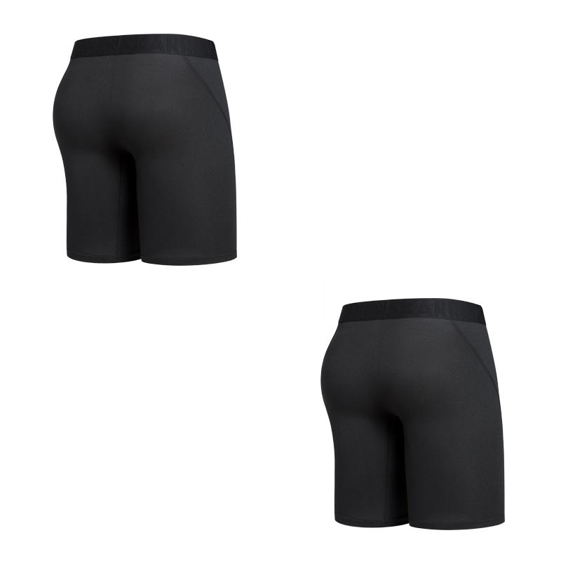 

BONITOS, 2 шт., длинные боксеры для мужчин, вентилируемое нижнее белье, мужские трусы с принтом S чёрный