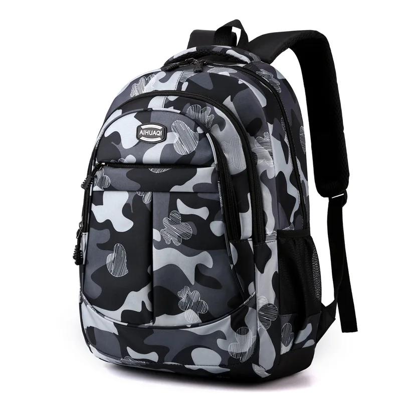 Teen Boys Backpack Student Schoolbag Large Capacity Leisure Travel Bag College Student Bag Can Be Used As Laptop Bag