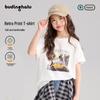 Girls' Vintage Graphic Cotton Crewneck T-Shirt