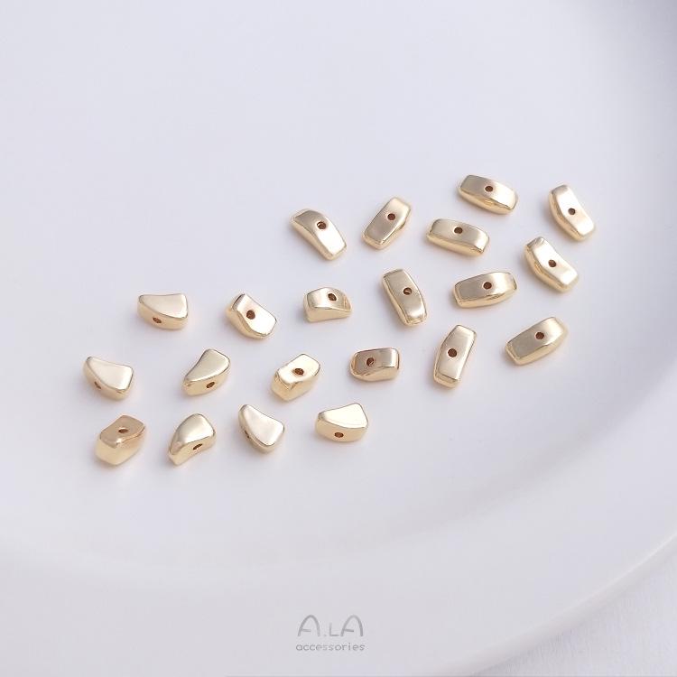 Margele Neregulate din Piatră Liberă Placate cu Aur de 14K și Mărgele din Folie de Aur pentru Confecționarea Bijuteriilor DIY