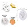 3PCS Flexible Seashell Fondant Mold Heat Resistant Conch Shell Mold  Resin Crafting