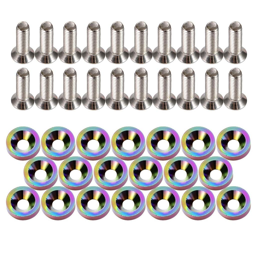Number Bolt Ring, Colorful, Exterior Parts Bolt, License Plate Screw,