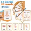 Early Learning Word Card Interactive Vocabulary Building Flash Cards Children Learning English Vocabulary Cards 11x8cm
