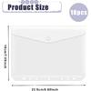 10 Pcs A5 Binder Pockets 5.5 x 8.5 Inches Mini Binder Pocket 7-Hole Binder Pocket Folders Mini Binder Dividers Clear Binder Folders Envelopes