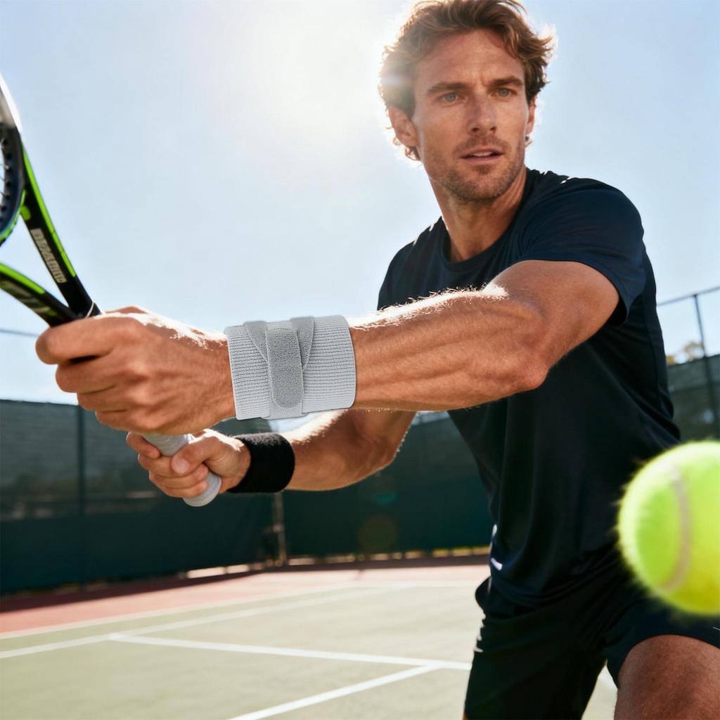 Tennis Wristbands U Shape Sleeve Adjustable Strap Breathable Wrist Support Brace For Gym Workout Yoga Tennis Fitness Basketball