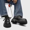 Big Head Leather Shoes for Men, Spring and Autumn Casual Retro Thick Soled Height Increasing Shoes, Formal British Style Shoes