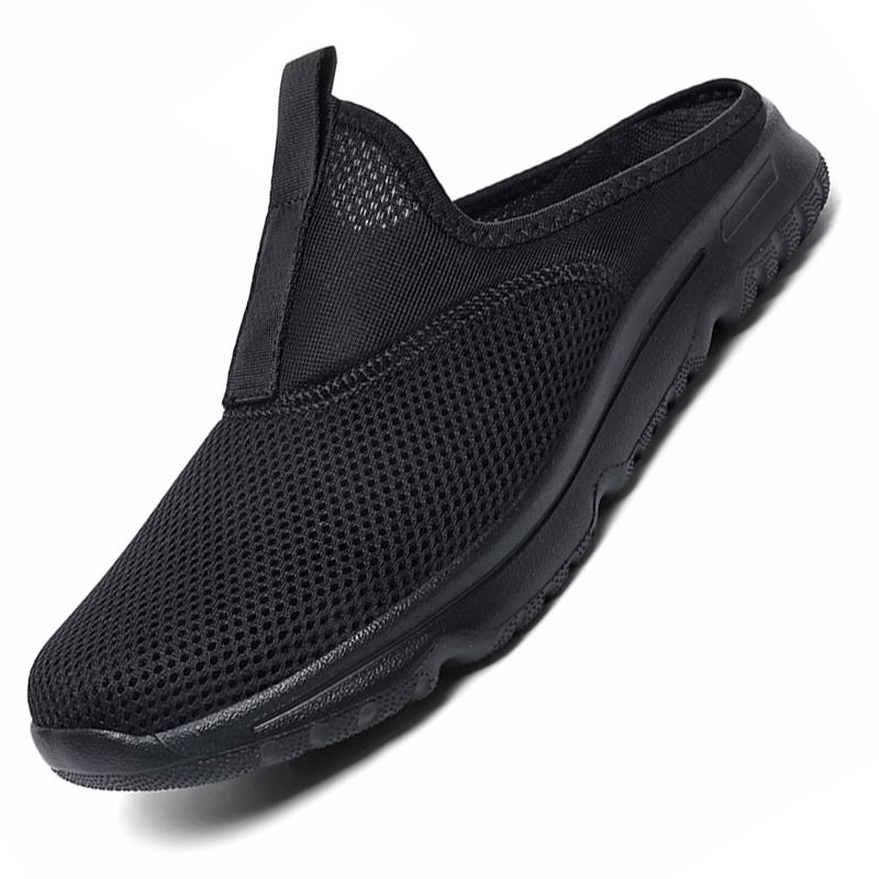 Round-toe Couple's Slippers Soft-soled Walking Shoes Men Women Light Breathable Flats Comfortable Indoor Slipper