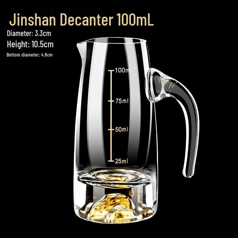 Jiakangming Premium Chinese Crystal Baijiu Set with Gold Leaf