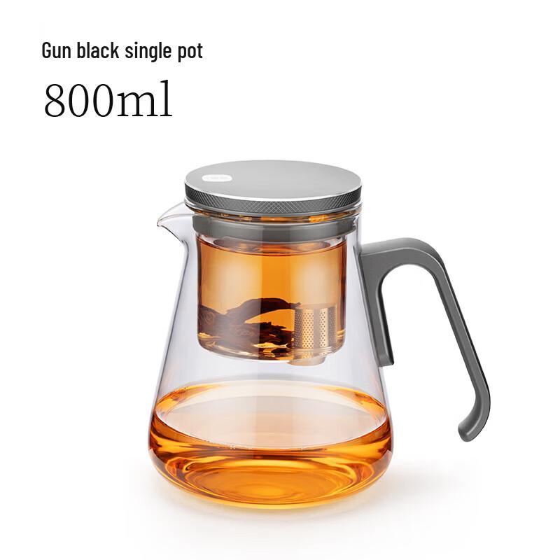 Magnetic Glass Tea Maker Pot серебряный