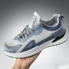 Men's spring and autumn new leather shoes lightweight running casual sports shoes platform running shoes casual