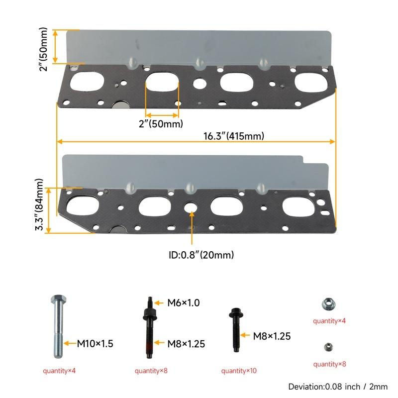 Exhaust Manifold Hardware and Gasket 57073 Kit For Select Models 5.7L HEMI V8 Engine Chrysler,Dodge, Jeep, Ram