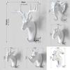 Elegant White Deer Head Wall Hook No Drill Required Strong Adhesive