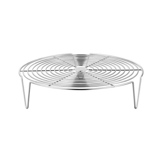 Stainless Steel Round Steamer Rack Dishwasher Safe Multifunction Baking Steaming Roasting Cooking Rack Kitchen Gadget