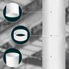 Tubo di ventilazione - KOTARBAU - 500 mm - Tubo rotondo in PVC - Bianco - Interno