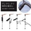 PALTIA Folding Walking Stick Perfect for Outdoor and Includes Cane Holder Chair, Lightweight, Tripod, One-Touch, Walking, Activities, Queues, (Black)