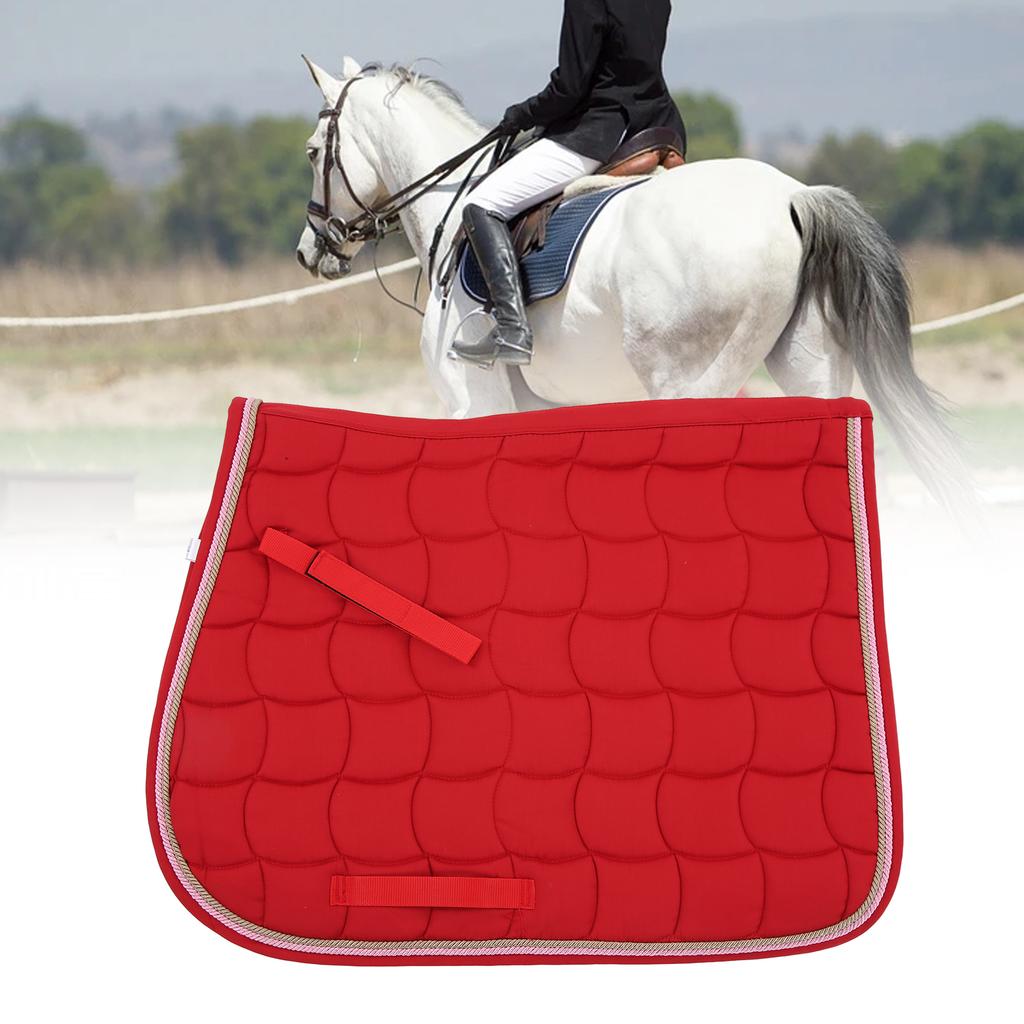 Saddle Pad Soft Breathable All Purpose Double Rope Saddle Pad with Hand Strap and Girth for Horses