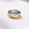 Titanium Steel Spring Rings for Women 6mm Black Minimalist Hypoallergenic Waterproof Jewelry Adjustable Gothic Punk Ring