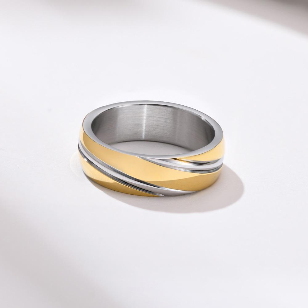 Titanium Steel Spring Rings for Women 6mm Black Minimalist Hypoallergenic Waterproof Jewelry Adjustable Gothic Punk Ring