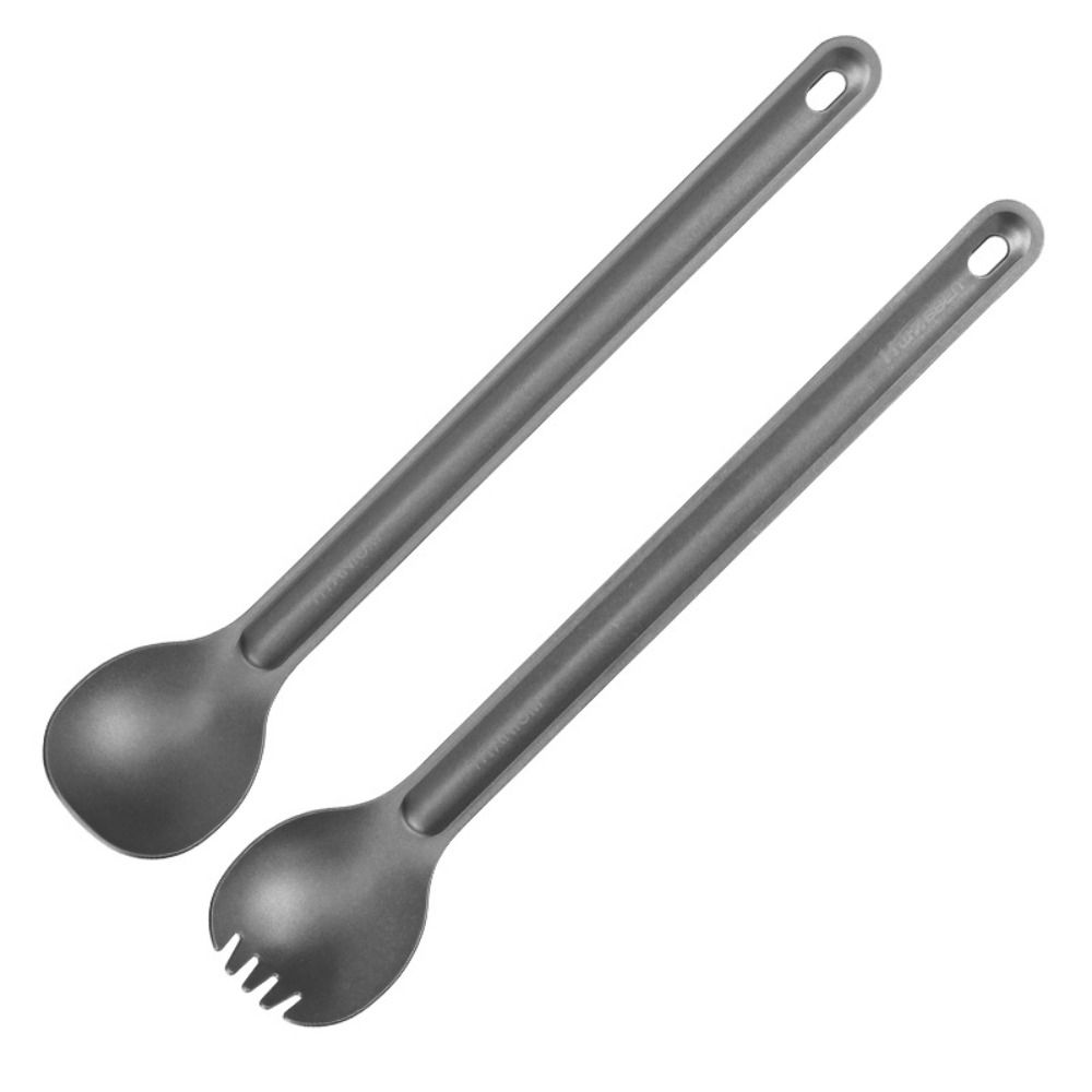 High Quality Portable Titanium Spoon Long Handle Environmental Light Titanium Cookware Outdoor Picnic Accessories Outdoor Tool