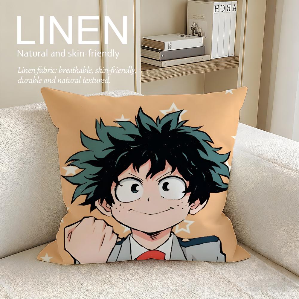 Action My Hero Academia Cushion Cover Pillowcase Set Pcs X X Breathable Washable Sofa Cushion Cover