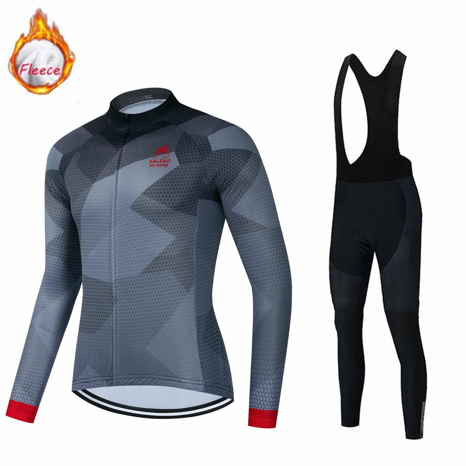 

2026 Cycling Suit Fleece Winter Long Sleeve Cycling Suit Tour De France Cycling Suit 4XL