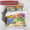 3pcs Duvet Cover Set (1*Duvet Cover + 2*Pillowcase, Without Core), Custom Name Game Rainbow Friends Pattern Bedding Set, Home Bedroom Decor Gift