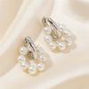 Bohemian Fashion Statement Tassel Pearl Circle Hoop Earrings For Women Girls Elegant Wedding Jewelry Gift
