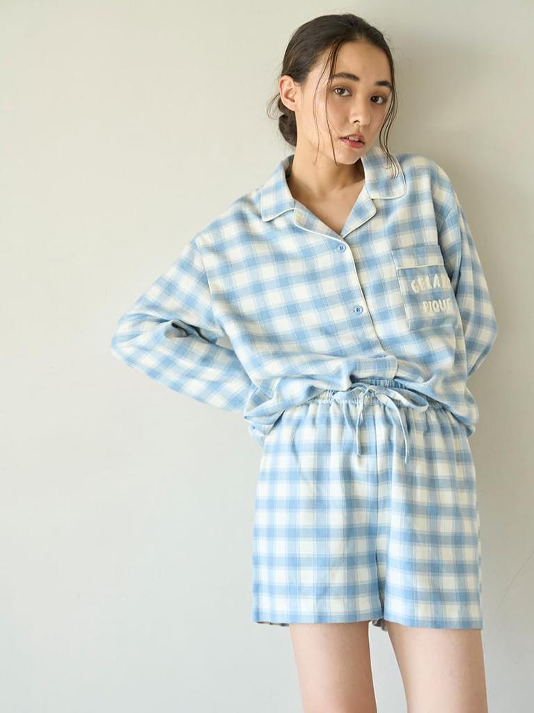 Preppy flannel check shorts PWFP255282BLUF