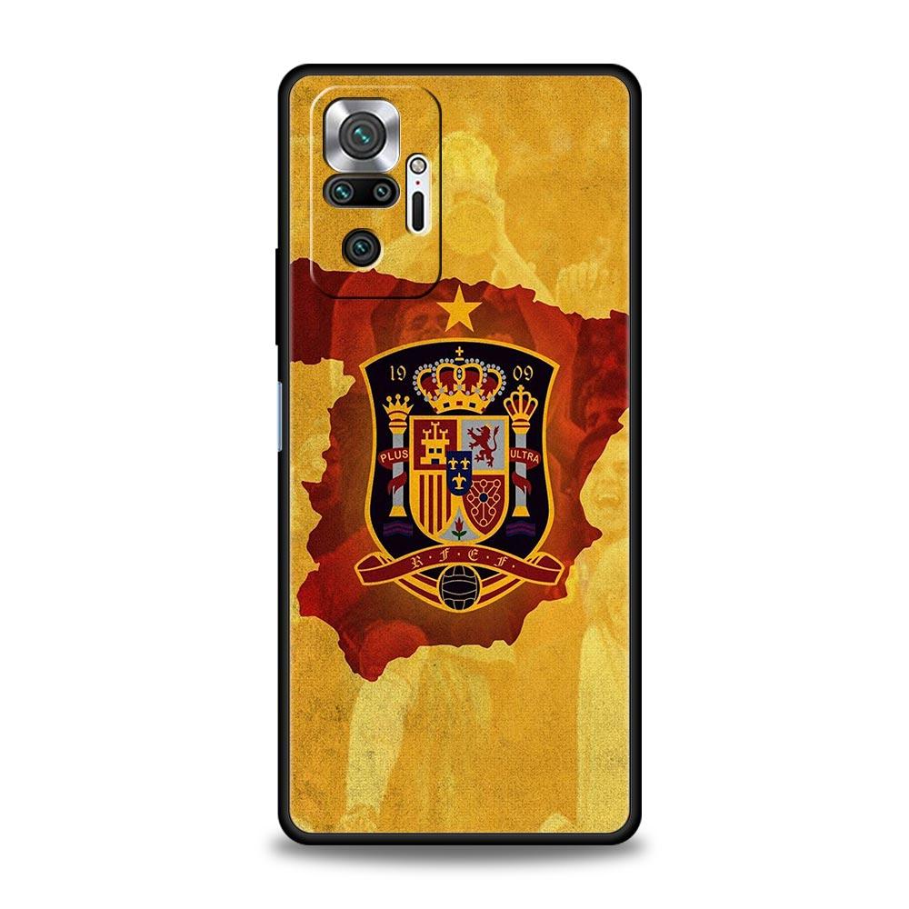 

spain flag Phone Case For Xiaomi Redmi Note 13 12 5G 11 10 Pro Plus 4G 9S 9 8 7 9T 13C 12C 10C 9C 9A Soft Silicone Cover Redmi 9