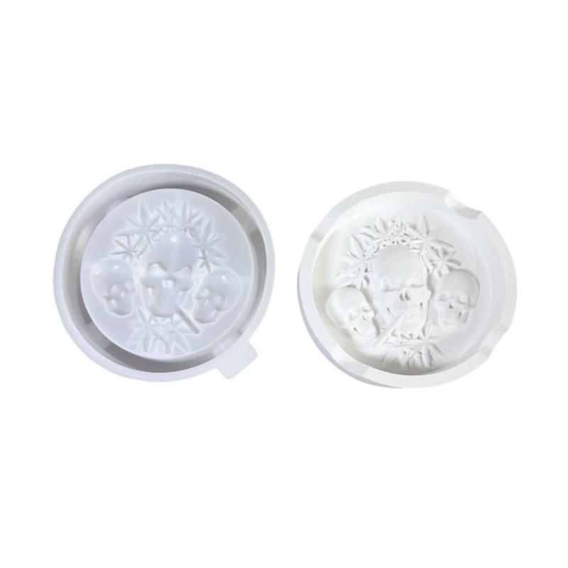

Transparent Silicone Skull Ashtray Mold Epoxy Making Mould For Resin Cement Concrete Crafts Perfect Handmade Gift 1