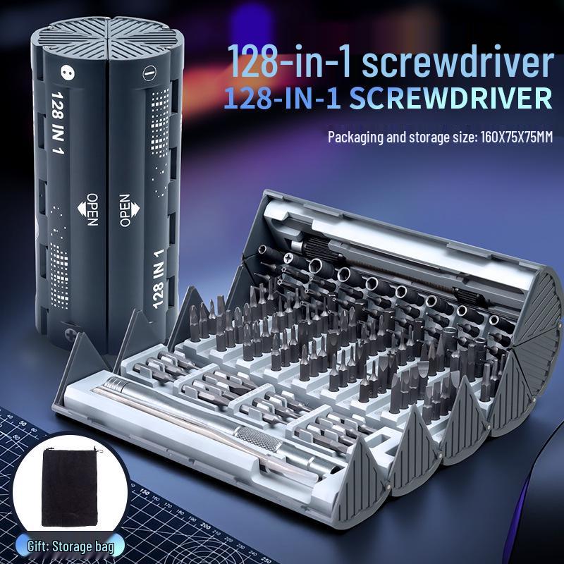 128-in-1 Magnetic Precision Screwdriver Set for Mobile & Home Appliance Repair